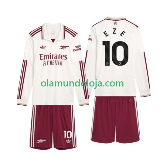 Camisola Arsenal Eze 10 Criança Equipamento Terceiro 2025-2026 Manga Comprida